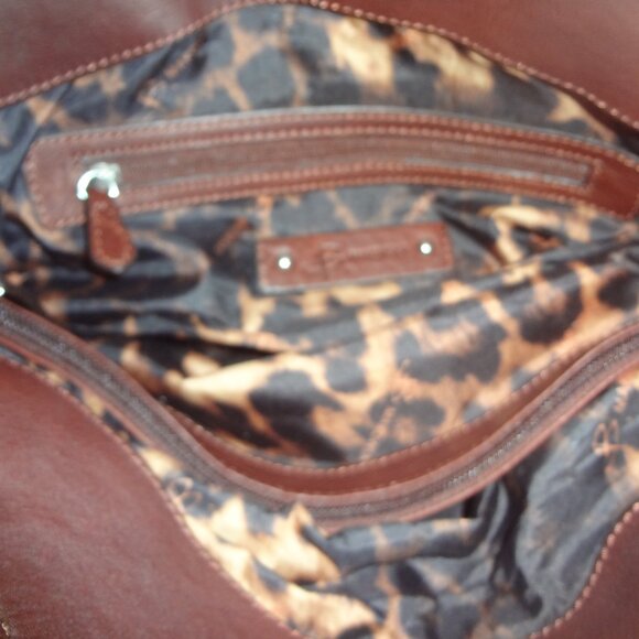 Brown Leather B. Makowsky Shoulder Bag - Picture 6 of 6